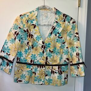 COPY - THINK TANK | CROPPED FLORAL BLAZER